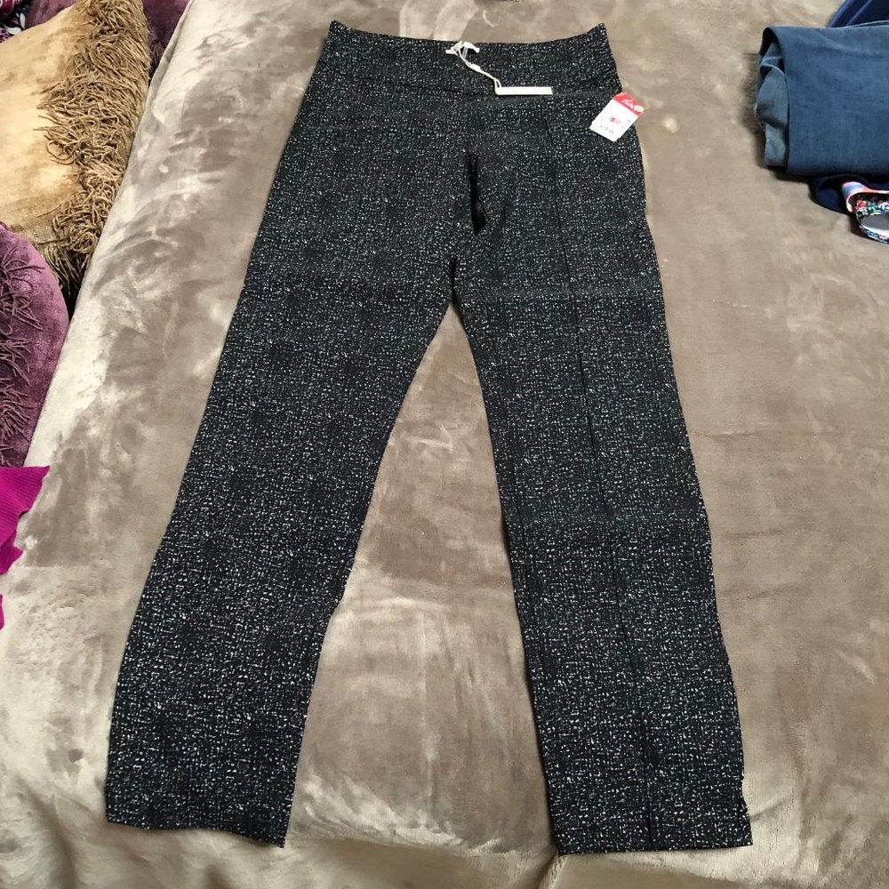 Dressy Stretch Pants NWT (SZ S) - Black with white speckles